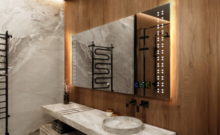 Rechteckiger Badspiegel mit LED Beleuchtung L55