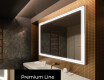 Rechteckiger Badspiegel mit LED Beleuchtung L57 #2