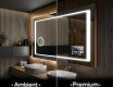 Rechteckiger Badspiegel mit LED Beleuchtung L61 #1