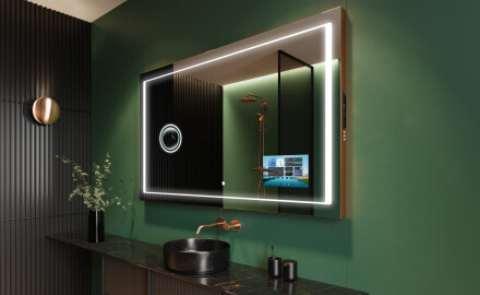 Rechteckiger Badspiegel mit LED Beleuchtung L61