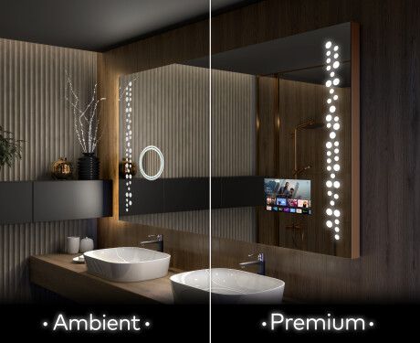 Rechteckiger Badspiegel mit LED Beleuchtung L65 #1