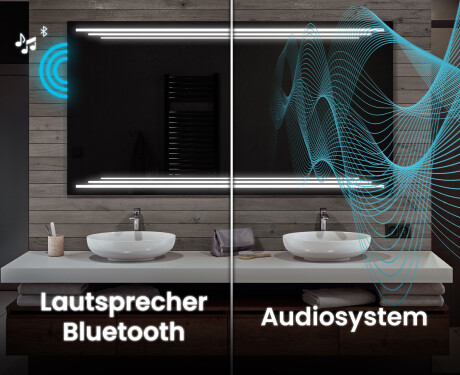 Rechteckiger Badspiegel mit LED Beleuchtung L75 #4