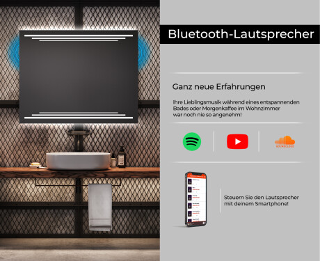 Rechteckiger Badspiegel mit LED Beleuchtung L75 #6
