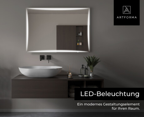 Rechteckiger Badspiegel mit LED Beleuchtung L77 #6