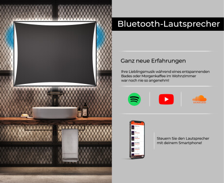 Rechteckiger Badspiegel mit LED Beleuchtung L77 #6