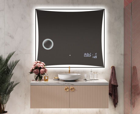 Rechteckiger Badspiegel mit LED Beleuchtung L77 #9