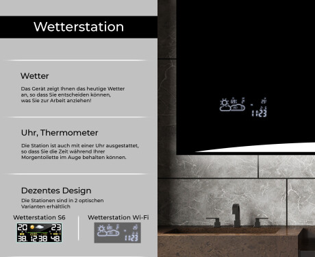 Rechteckiger Badspiegel mit LED Beleuchtung L78 #5