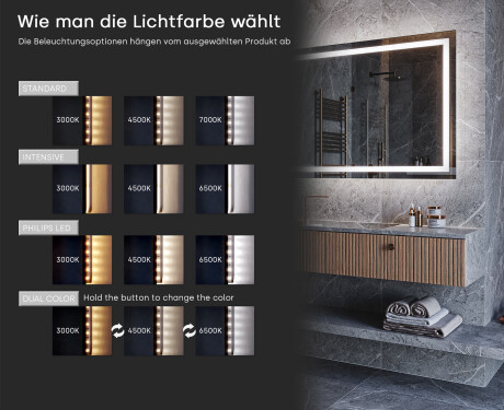 Badspiegel mit LED Beleuchtung - SlimLine L49 #6