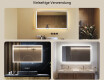 Rechteckiger Badspiegel mit LED Beleuchtung 120x70cm mit kaltem LED-Licht 7000K, warmem Licht 3000K oder neutralem Licht 4500K #2