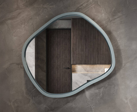 Rhomboidförmiger LED-Spiegel in lackiertem MDF-Rahmen L309 #7