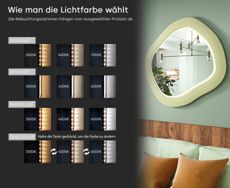Designer-LED-Spiegel mit MDF in geometrischer Form L309 #5