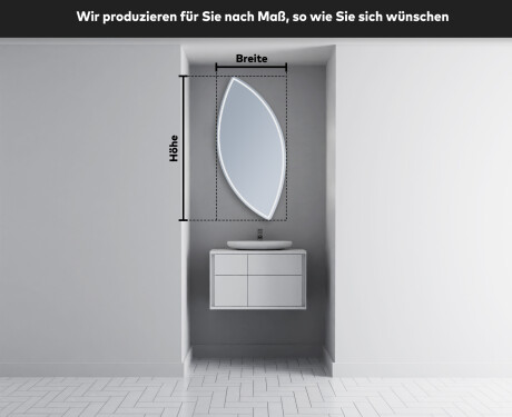 Wandspiegel Beleuchtet unregelmäßige Form L223 #3