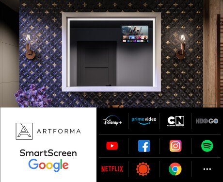 LED-Badspiegel mit WoodenFrame-Rahmen in der Farbe Oslo-Eiche #3