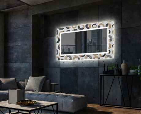 Dekorativer Spiegel mit LED-Beleuchtung für das Wohnzimmer - Donuts #2
