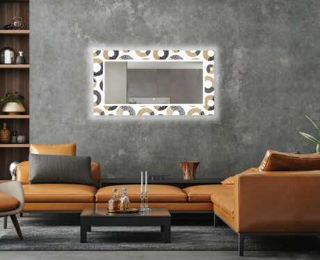 Dekorativer Spiegel mit LED-Beleuchtung für das Wohnzimmer - Donuts #5