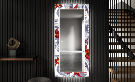 Dekorativer Spiegel Mit LED-beleuchtung Für Den Flur -Sea Flowers