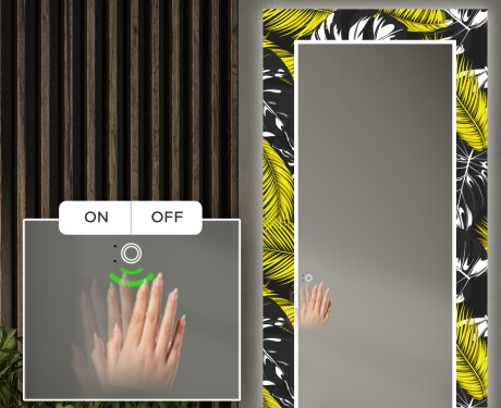 Dekorativer Spiegel mit LED-Beleuchtung für den Flur - Gold Jungle #5