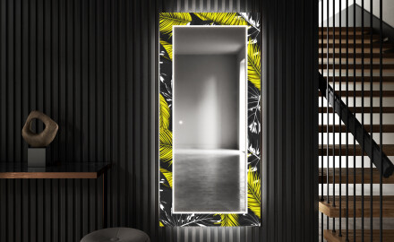Dekorativer Spiegel Mit LED-beleuchtung Für Den Flur -Gold Jungle