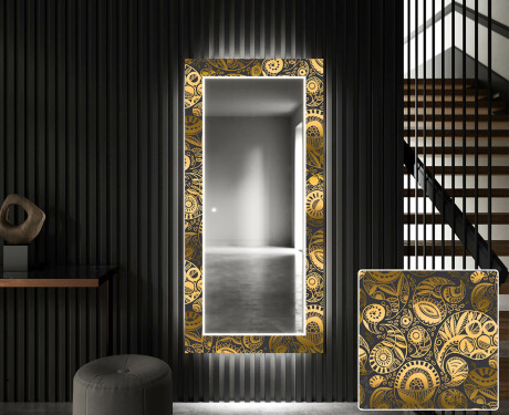 Dekorativer Spiegel mit LED-Beleuchtung für den Flur - Ancient Pattern #1