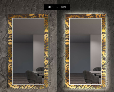 Dekorativer Spiegel mit LED-Beleuchtung für den Flur - Ancient Pattern #7