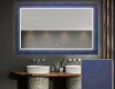 Hinterleuchteter dekorativer Spiegel für das Badezimmer - Blue Drawing #1