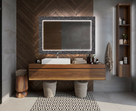 Hinterleuchteter dekorativer Spiegel für das Badezimmer - Dotts #12