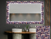Hinterleuchteter dekorativer Spiegel für das Badezimmer - Elegant Flowers #1
