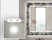 Hinterleuchteter dekorativer Spiegel für das Badezimmer - Goldy Palm #4