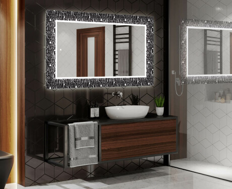 Hinterleuchteter dekorativer Spiegel für das Badezimmer - Gohtic #2
