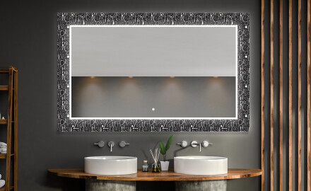 Hinterleuchteter dekorativer Spiegel für das Badezimmer - Gohtic