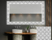Hinterleuchteter dekorativer Spiegel für das Badezimmer - Industrial