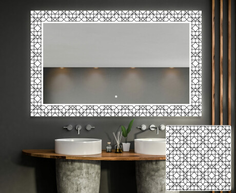 Hinterleuchteter dekorativer Spiegel für das Badezimmer - Industrial #1
