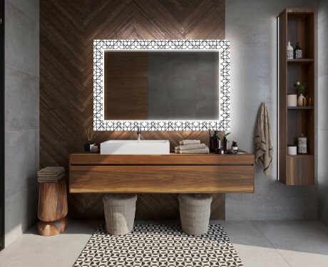 Hinterleuchteter dekorativer Spiegel für das Badezimmer - Industrial #12