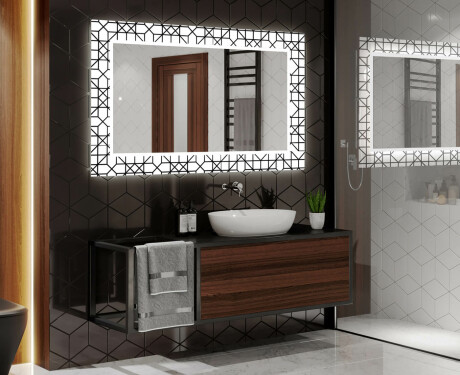 Hinterleuchteter dekorativer Spiegel für das Badezimmer - Industrial #2
