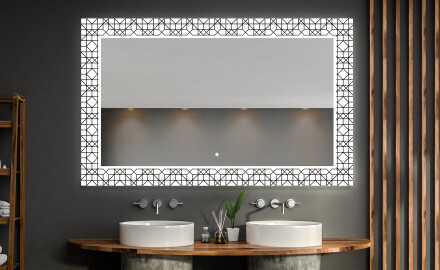 Hinterleuchteter dekorativer Spiegel für das Badezimmer - Industrial