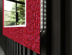 Hinterleuchteter dekorativer Spiegel für das Badezimmer - Red Mosaic #11