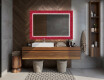 Hinterleuchteter dekorativer Spiegel für das Badezimmer - Red Mosaic #12