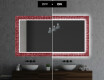 Hinterleuchteter dekorativer Spiegel für das Badezimmer - Red Mosaic #7