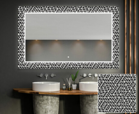 Hinterleuchteter dekorativer Spiegel für das Badezimmer - Triangless