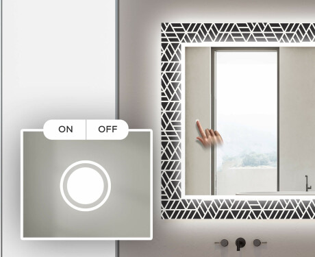 Hinterleuchteter dekorativer Spiegel für das Badezimmer - Triangless #4