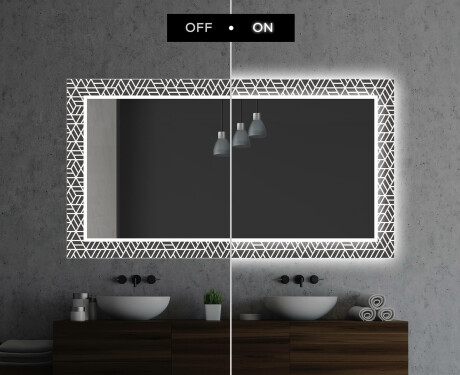 Hinterleuchteter dekorativer Spiegel für das Badezimmer - Triangless #7
