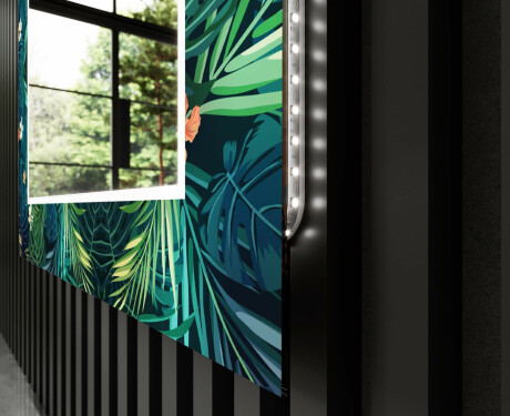 Hinterleuchteter dekorativer Spiegel für das Badezimmer - Tropical #11