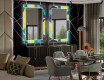 Dekorativer Spiegel mit LED-Beleuchtung für das Esszimmer - Abstract Geometric #2