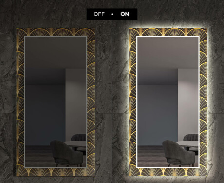 Dekorativer Spiegel mit LED-Beleuchtung für den Flur - Art Deco #7