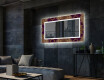 Dekorativer Spiegel mit LED-Beleuchtung für das Wohnzimmer - Gold Mandala #2