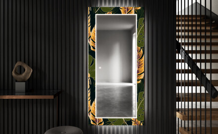 Dekorativer Spiegel Mit LED-beleuchtung Für Den Flur -Botanical Flowers