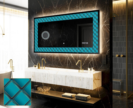 Hinterleuchteter dekorativer Spiegel - Blue Harmonies