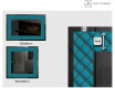 Hinterleuchteter dekorativer Spiegel - Blue Harmonies #2