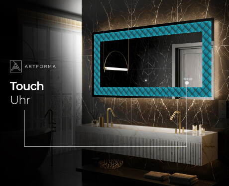 Hinterleuchteter dekorativer Spiegel - Blue Harmonies #8