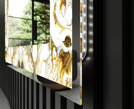 Hinterleuchteter dekorativer Spiegel - Golden Streaks #3